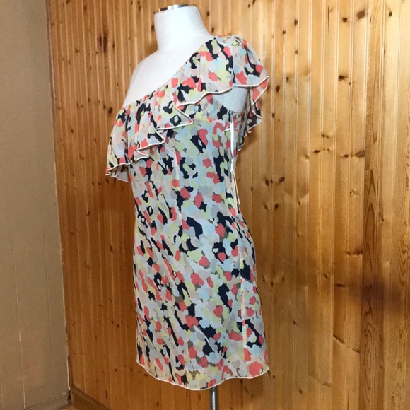 NWT XS Jenny Han Silk Asymmetrical Bouquet Dress - Picture 3 of 8